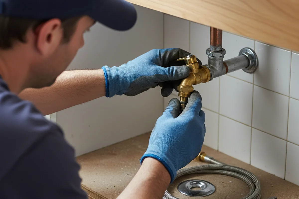 Shutoff valve and fitting work during Faucet and Fixture Repair in Walhalla